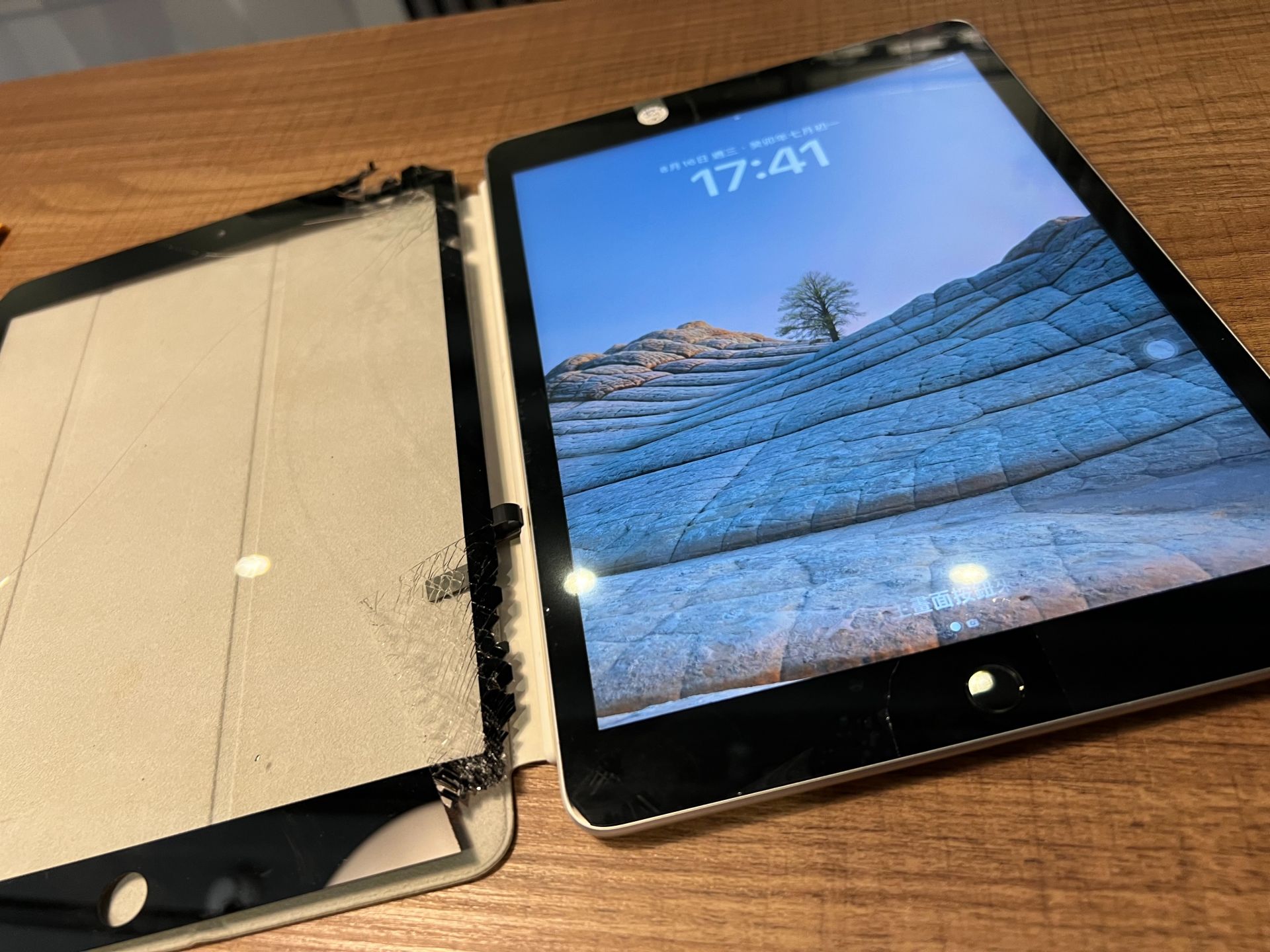 iPad 9摔機破裂